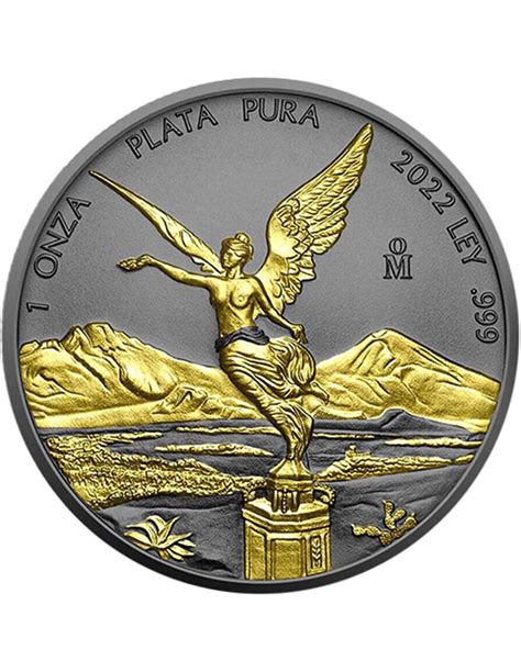 GOLD BLACK EMPIRE EDITION Libertad 1 Oz Silver Coin Mexico 2022