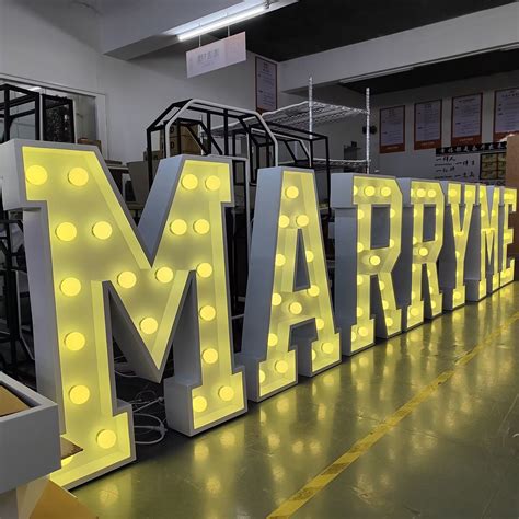 Ft Wedding Light Ft Rental Ft Ft Big Letter Led Marry Me Marquee