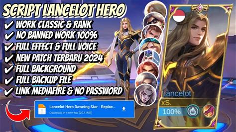 Script Skin Lancelot Hero Dawning Star No Password Full Effect