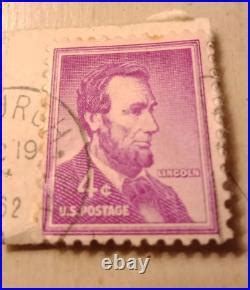 Abraham Lincoln Cent Stamp Purple Ink Thin Error Very Rare