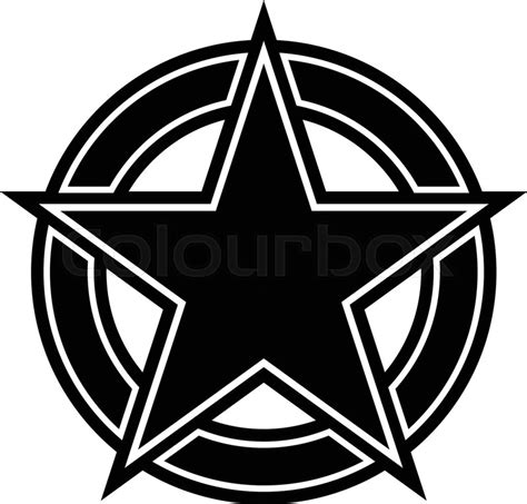 Star With Circle Around It Logo Star Circle Vector Art Icons And