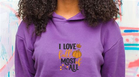 I Love Fall Most Of All Embroidery Design 5 Sizes Instant Etsy