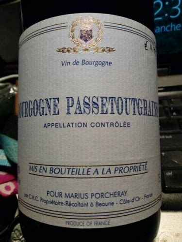 Marius Porcheray Bourgogne Passetoutgrains Vivino US