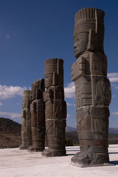 Atlantean Figures Columns In The Form Of Toltec Warriors In Tula