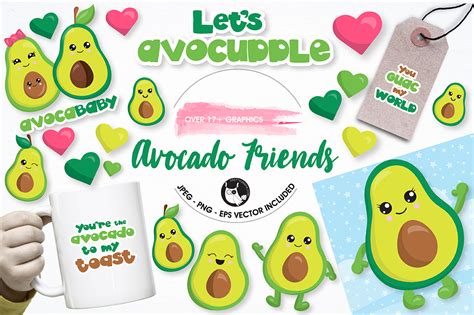 Avocado Friends Graphic By Prettygrafik Creative Fabrica