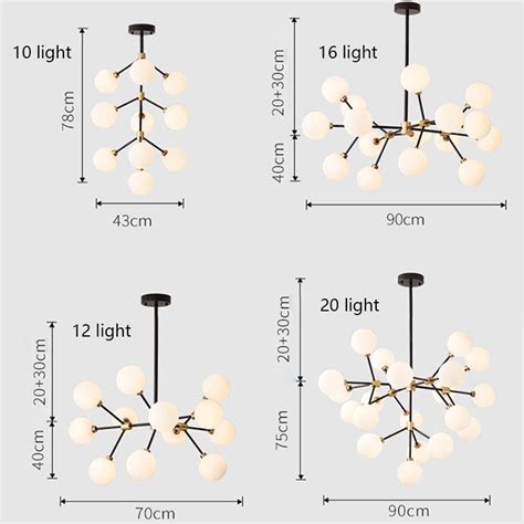 Moderne Deckenleuchte Kugel Design Aus Glas Eisen Flammig