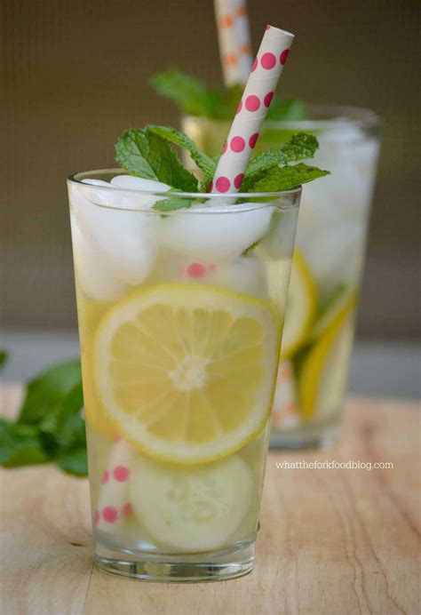 Cucumber Lemon And Mint Infused Water What The Fork