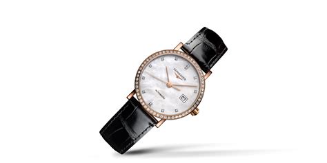 LONGINES ELEGANT COLLECTION Automatic 18 Karat Pink Gold White Mother