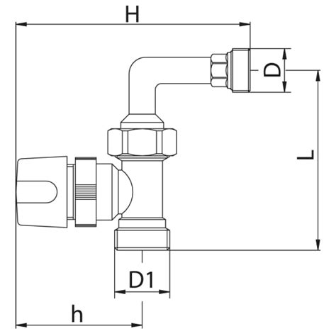 Valvola Radiatore Reverso Termostatica Tubo Rame E Raccordo