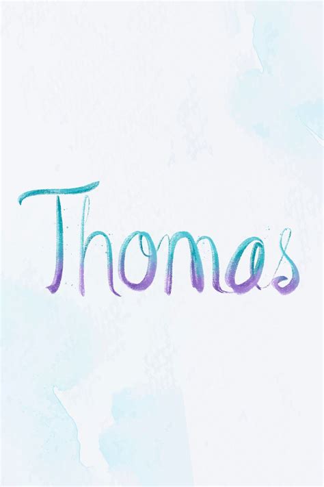 Thomas name vector hand lettering | Free Vector - rawpixel