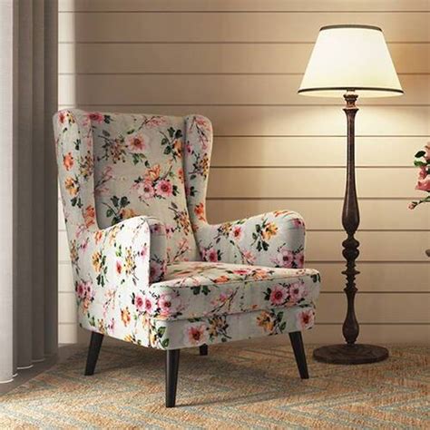 Living Room Printed Fabric Sofa Chair For Home And Hotel At Best Price