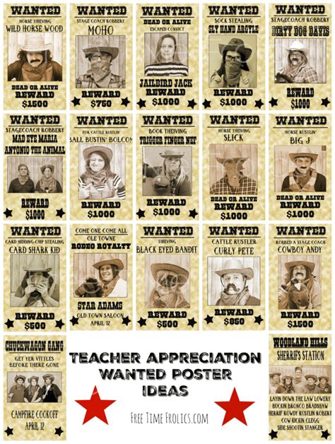 Wild West Teacher Appreciation Week Free Time Frolics Teacher