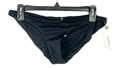 Vitamin A Womens Black Hipster Bikini Bottom Size 10 EBay