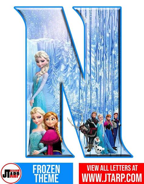 Letter N Free Printable Frozen Letters A Z And Numbers 0 9 JTarp