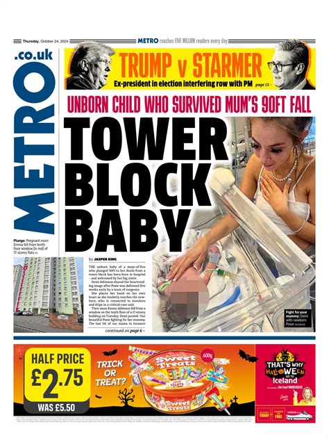 Metro Front Page 24th Of October 2024 Tomorrow S Papers Today