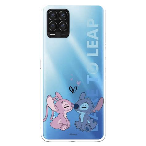 Estojo Para Realme Official Disney Angel Stitch Kiss Lilo