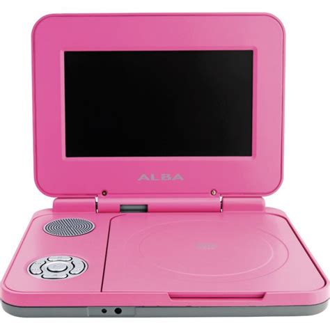 Alba 7 Inch Tft Lcd Pink Portable Widescreen Dvd Player With Remote