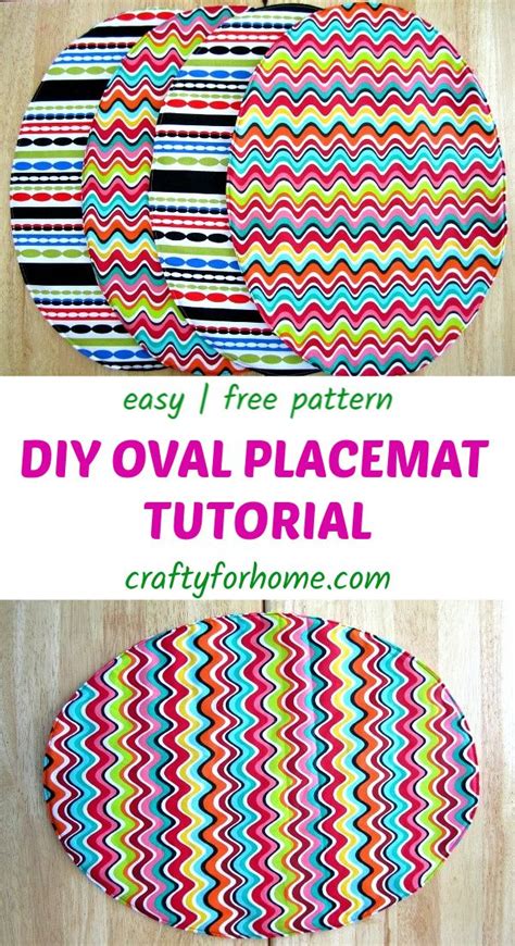 Oval Shaped Placemat Tutorial Placemats Patterns Diy Placemats Diy