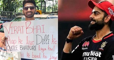 Virat Kohlis Fan Brings His Favourite Dilli Ke Chole Bhature To