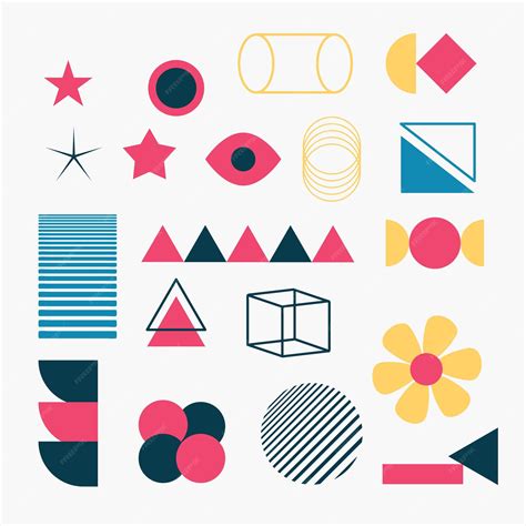 Premium Vector | Set of minimalist shapes with modern flat design