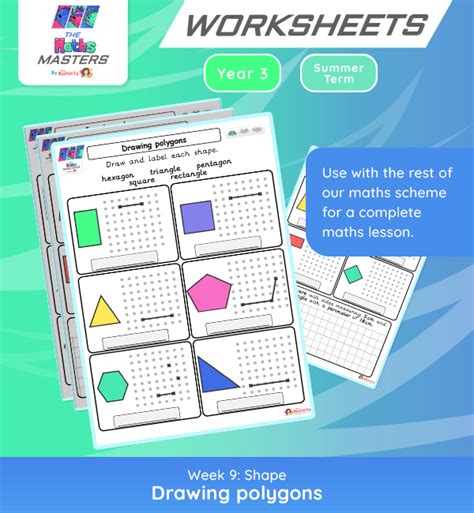 Year 3 Drawing Polygons Worksheets Year 3 Shape Lesson Resources