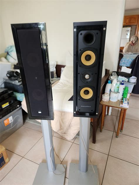 Bowers Wilkins FPM4 Pair With B W FS FPM Floor Stands Stereo Home