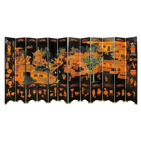 Pair Of Superb 6 Panel Chinese Screens Sold Through Karl Springer