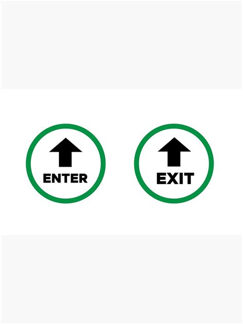 Enter Exit Do Not Enter Do Not Exit Round Door Sign Sticker For