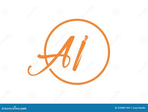 Unique AI Initial Letter Alphabet Stock Vector - Illustration of ...