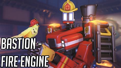 Bastion Fire Engine Skin Showcase Overwatch Youtube