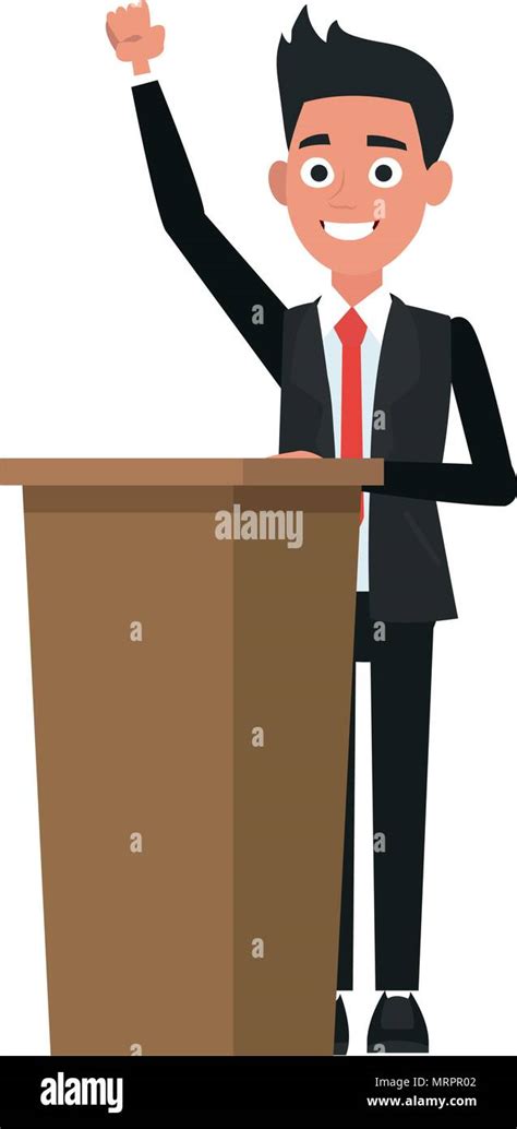 Politician speaking cartoon Stock Vector Image & Art - Alamy