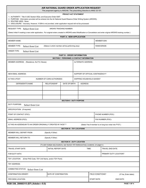 Blank Ngb 336 Form Fill Out And Print PDFs