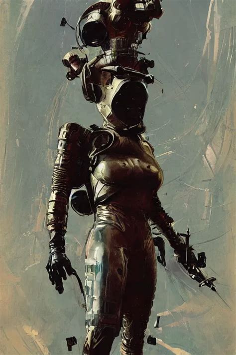 Pulp Scifi Fantasy Illustration Full Body Portrait Of Stable