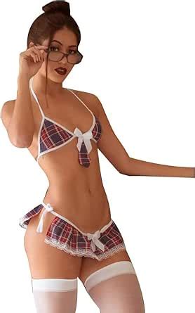 Fantasia Sexy Mini Universitária Lingerie Colegial Sensual Único 36 42