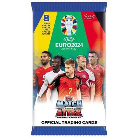 Match Attax Fu Ball Euro Sammelkarten Booster Pack Sortiert