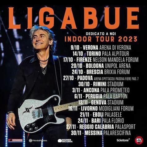 Ligabue Biglietti Date Concerti 2023 Il Tour Indoor Dedicato A Noi