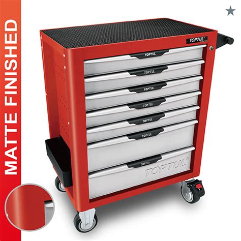 Toptul NEW MODEL 7 Drawer Mobile Tool Trolley PRO PLUS SERIES RED