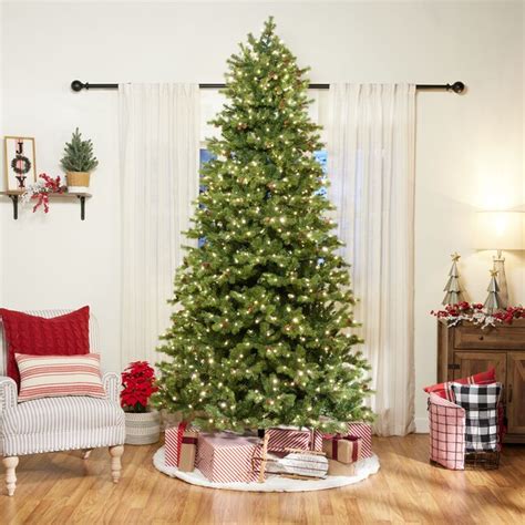 Ge 9 Ft Cedar Rock Fir Pre Lit Artificial Christmas Tree With Led