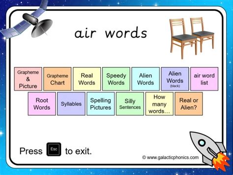 Air Phonics Worksheets And Games Galactic Phonics