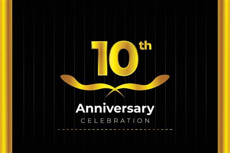 10th Anniversary Celebration Design With Creative Background Concept