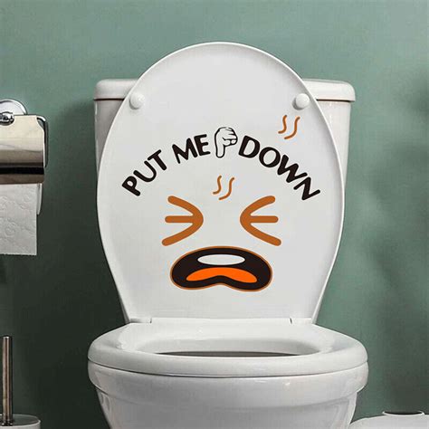 Put Me Down Funny Toilet Seat Sticker Toilet Decal Quotes Wall Toilet