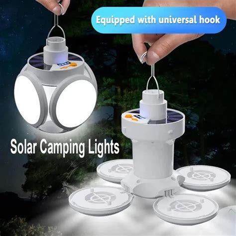 Solar Outdoor Falt Licht Tragbare USB Wiederauf Ladbare Camping