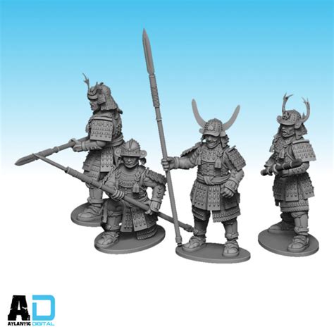 3D Printable Samurai 2 Yari Samurai By Wargames Atlantic