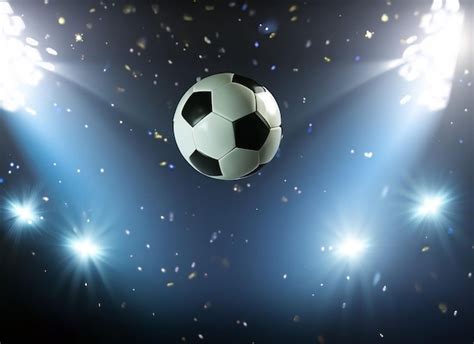 Premium Ai Image A Soccer Ball Is Flying Through The Air With Lights