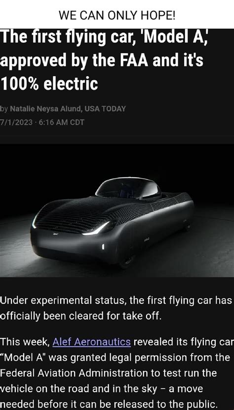 First Flying Electric Car Approved By Faa Now Available 46 Off