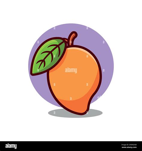 Mango fruta ilustración vectorial de dibujos animados Imagen Vector de