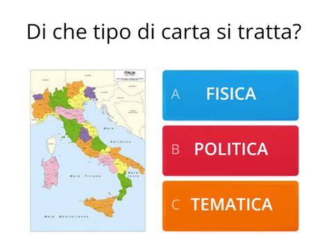 CARTE GEOGRAFICHE Quiz