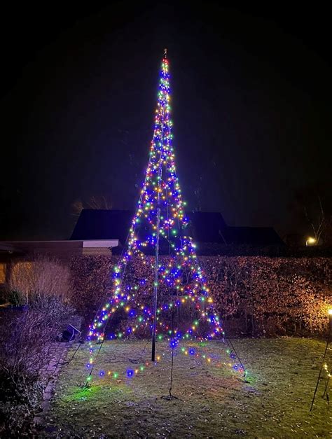 Distri Cover Smart Kerstboom Voor Vlaggenmast Meter Dual Led