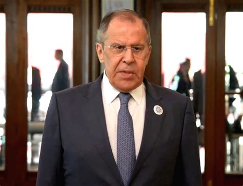 Russian Foreign Minister Sergey Lavrov Holds A News Conference After