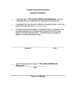 Fillable Online Images Pcmac Substitute And Code Of Ethics Signature